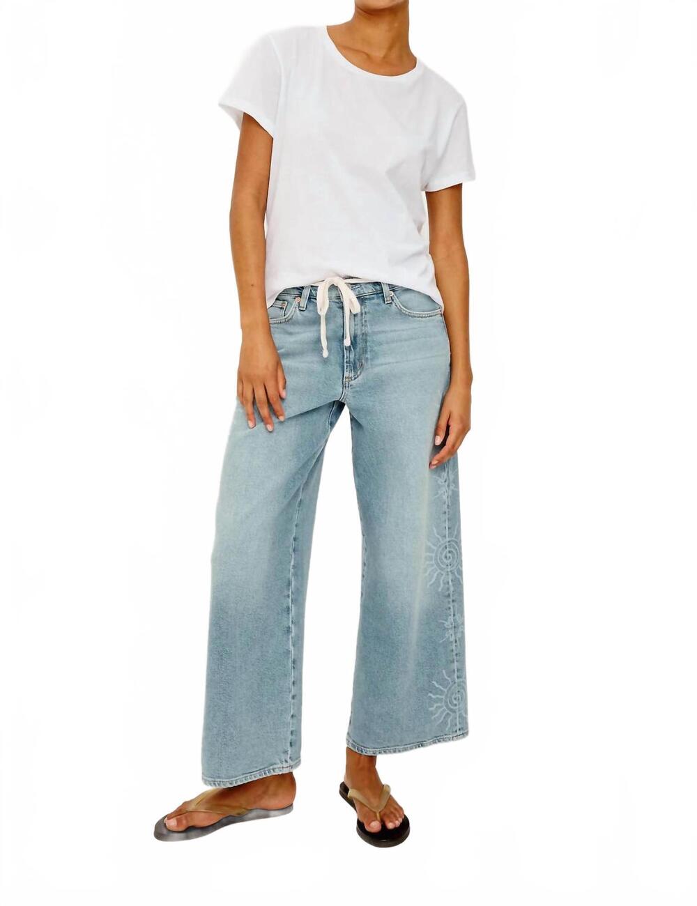NEW RAILS angelino crop jeans in soleil laser
